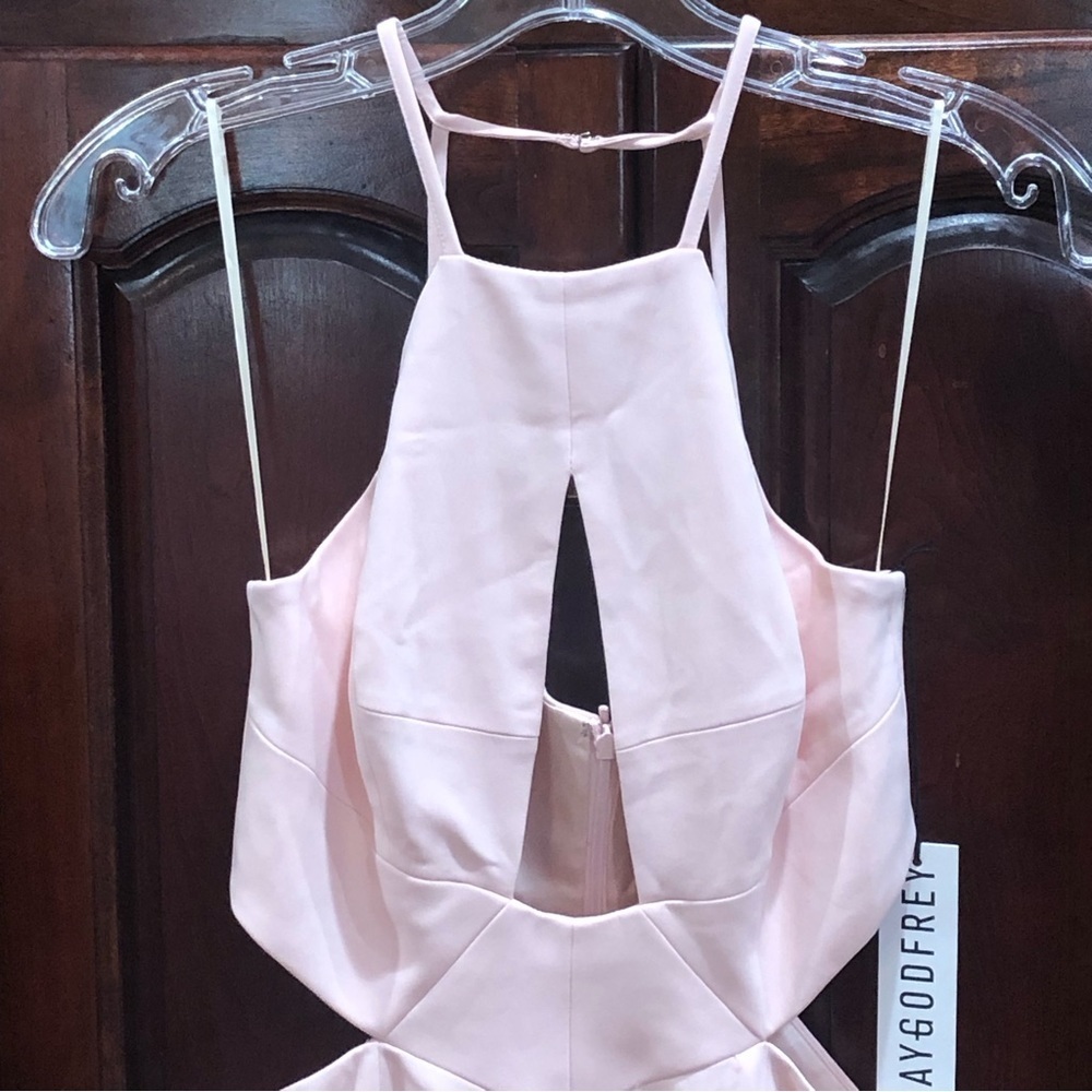 NWT Jay Godfrey Blush Pink Cutout Bodycon Keyhole Mini Dress Sz 2 - Picture 10 of 14